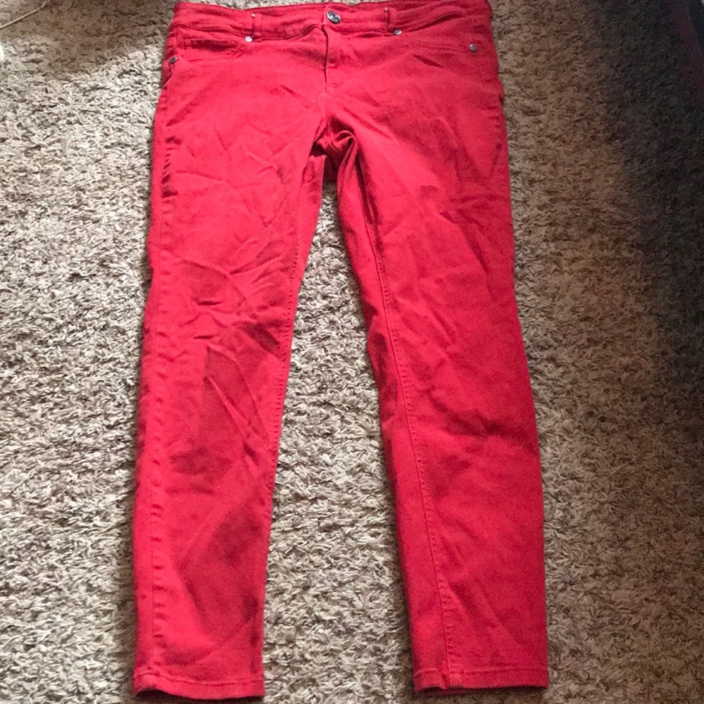 red maurice’s skinny jeans